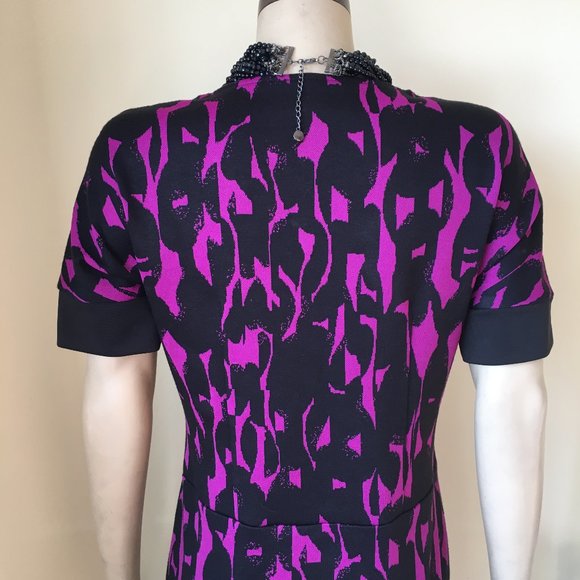 JOSEPH RIBKOFF Knit Sheath Dress, Pink/Black, 10 - Picture 8 of 16